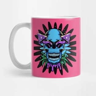 spooky floral skull Mug